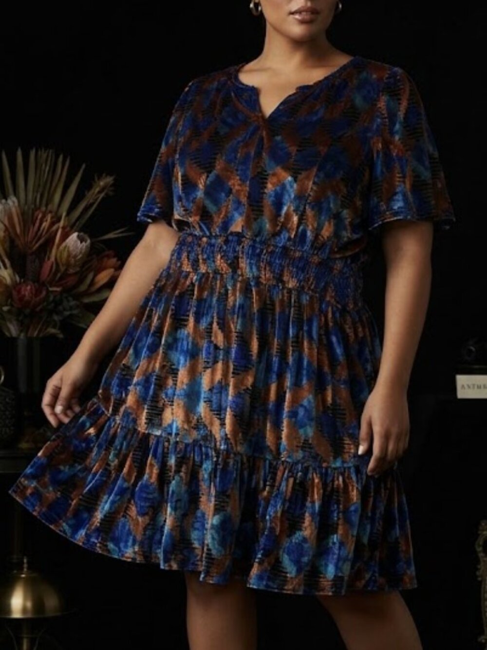 Anthropologie | Somerset Mini Dress: Velvet Edition | XL